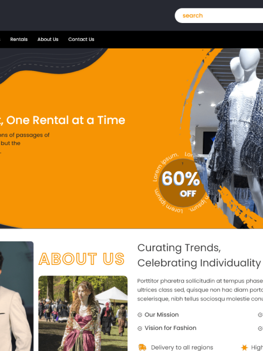 Clothes Rental Services WordPress 主题