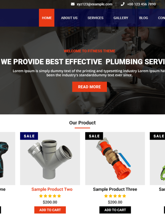 Plumbing Services WordPress 主题