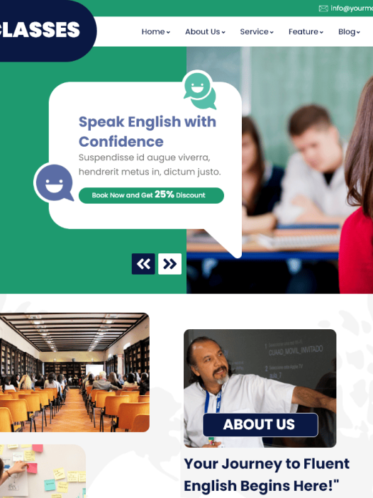 English Speaking Classes WordPress 主题