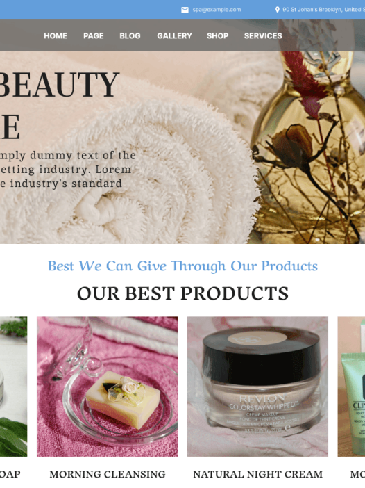 Ovation Spa Blocks WordPress 主题