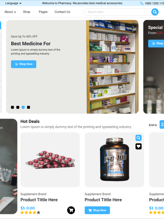 Pharmacy Shop WordPress 主题