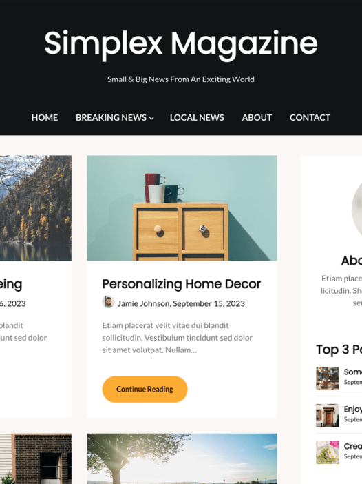 Simplex Magazine WordPress 主题