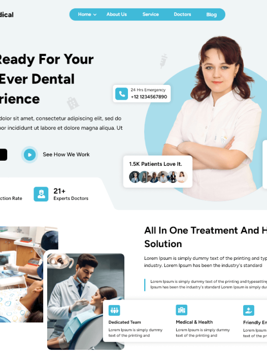 Medical Landing Page WordPress 主题