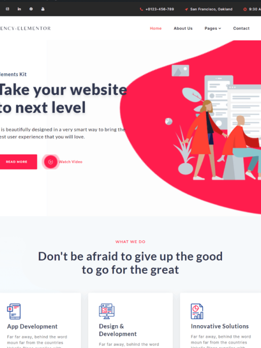 Agency Elementor WordPress 主题