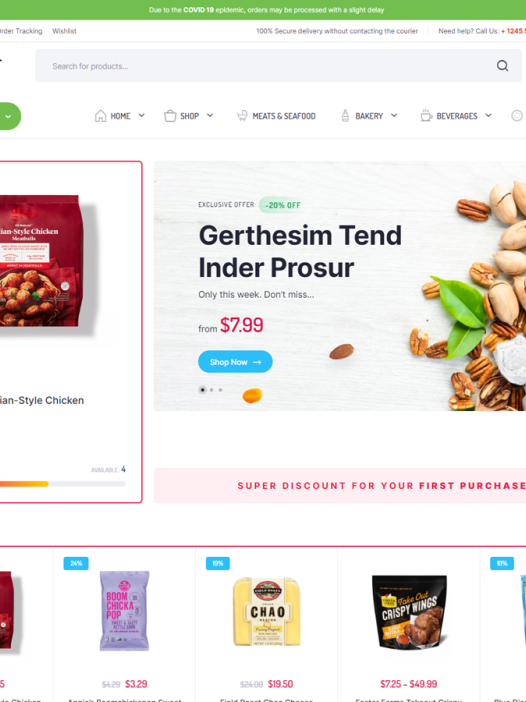 Organic Food Store WordPress 主题