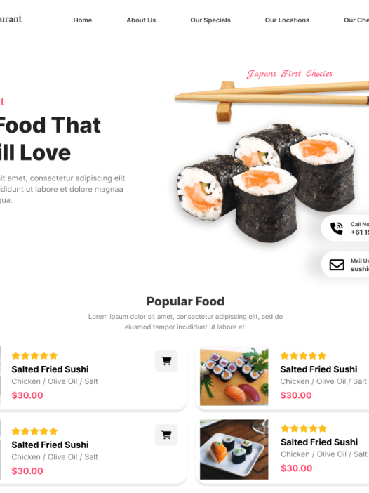 Shushi Cafeteria WordPress 主题