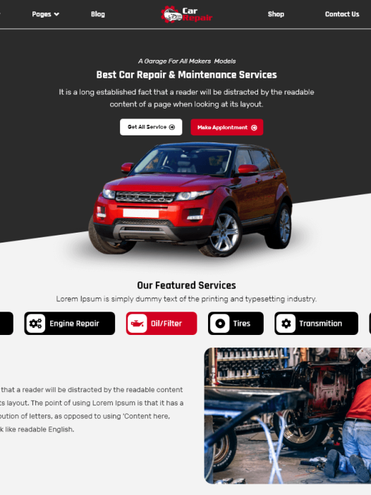 Auto Car Repair WordPress 主题