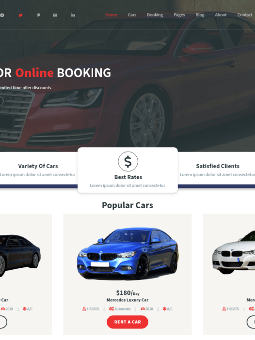 Cab Booking WordPress 主题