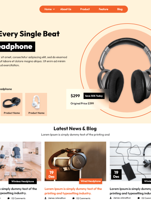 Ecommerce Landing Page WordPress 主题