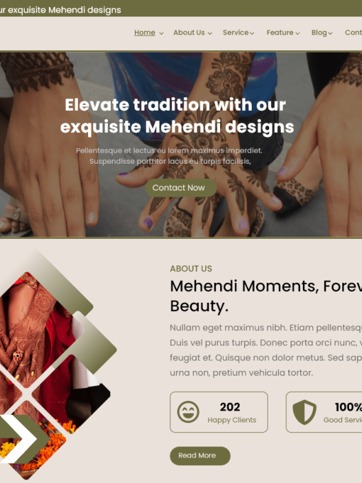 Heena Mehndi Artist WordPress 主题