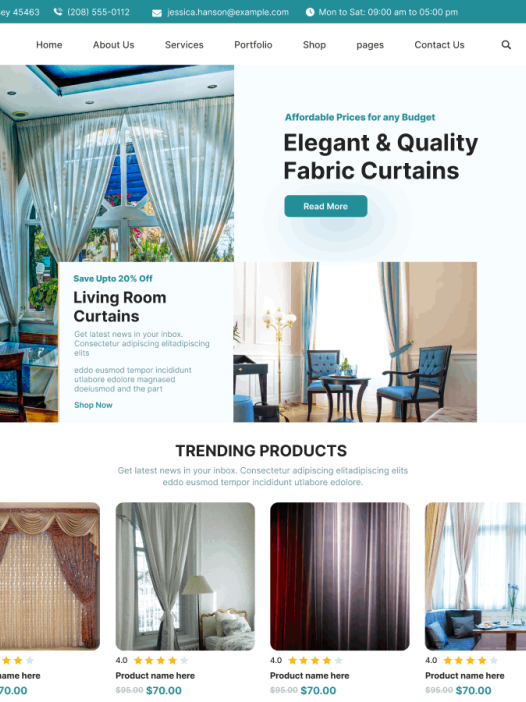 Curtains Fabric WordPress 主题