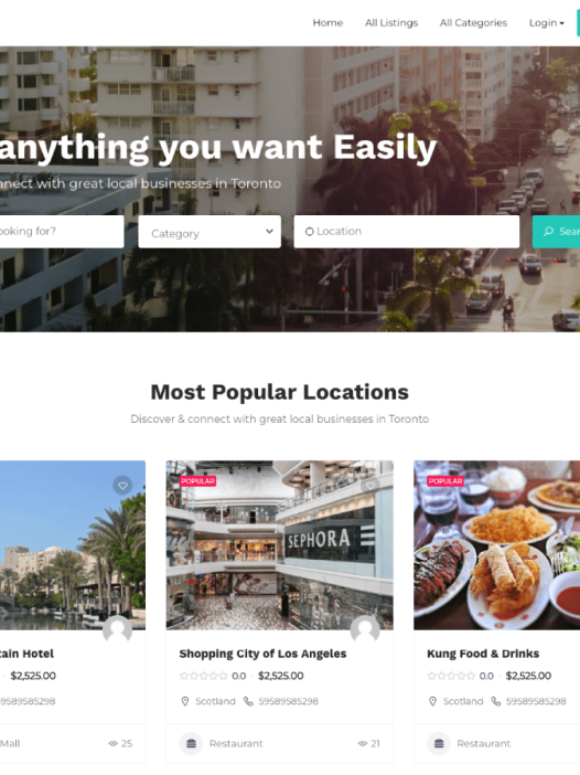 BizDirectory WordPress 主题