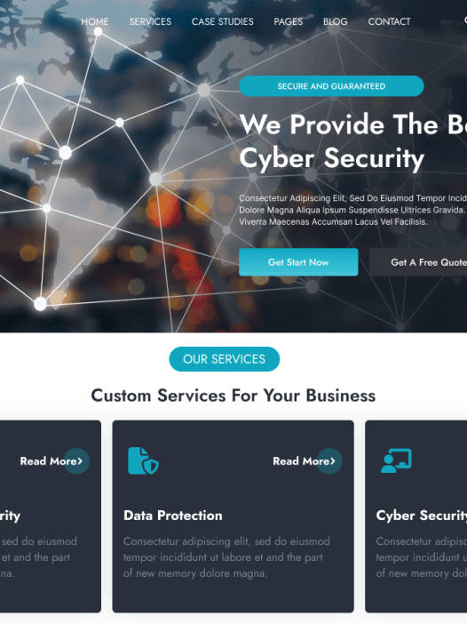Cyber Security Blocks WordPress 主题