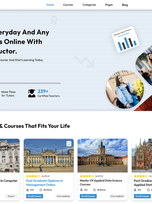 LMS Education Courses WordPress 主题