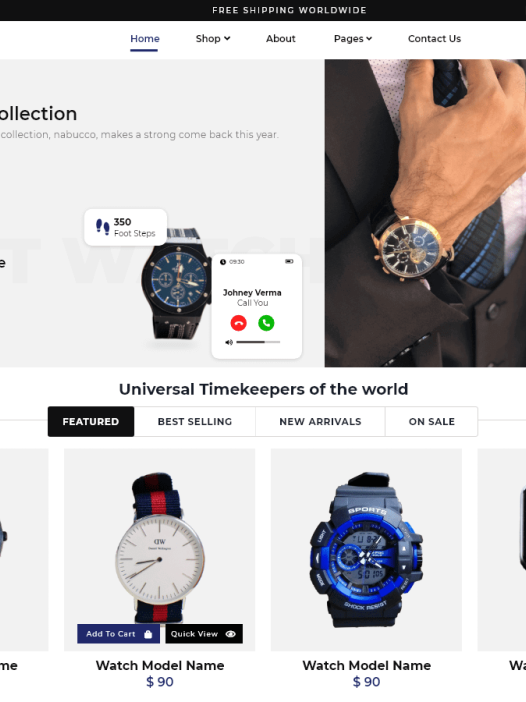 Ecommerce Watch Store WordPress 主题