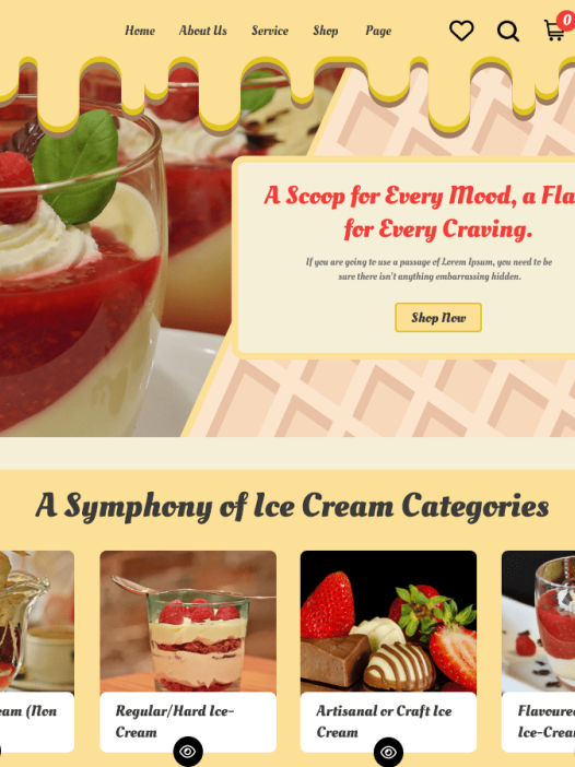 Ice Cream Shop WordPress 主题