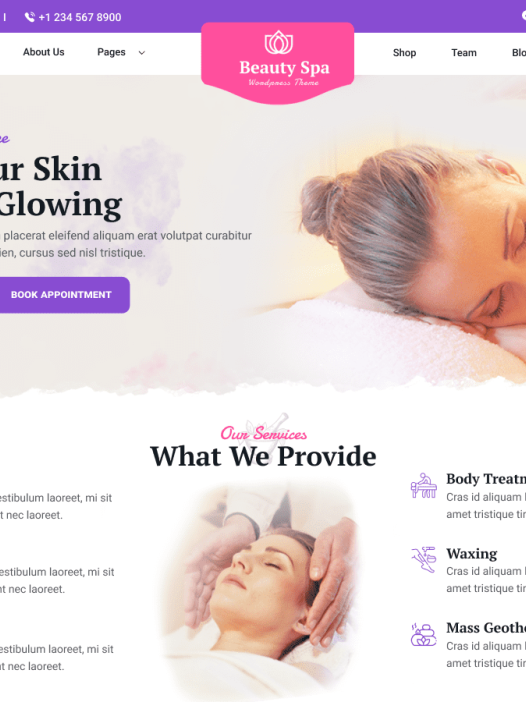 Spa Salon Center WordPress 主题
