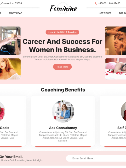 Feminine Style Coach WordPress 主题