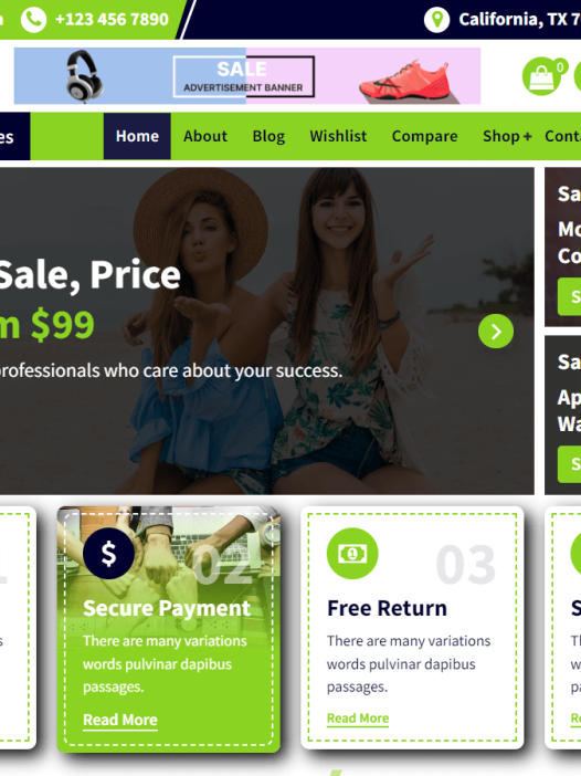 FlixiCart WordPress 主题