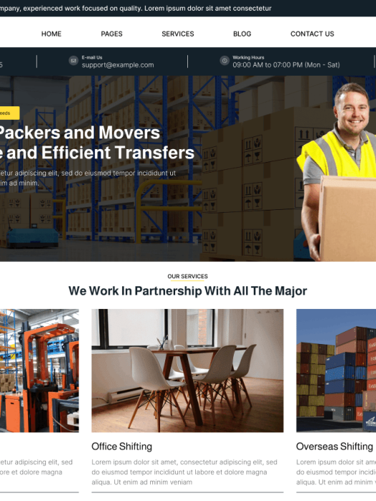Packers Movers Company WordPress 主题