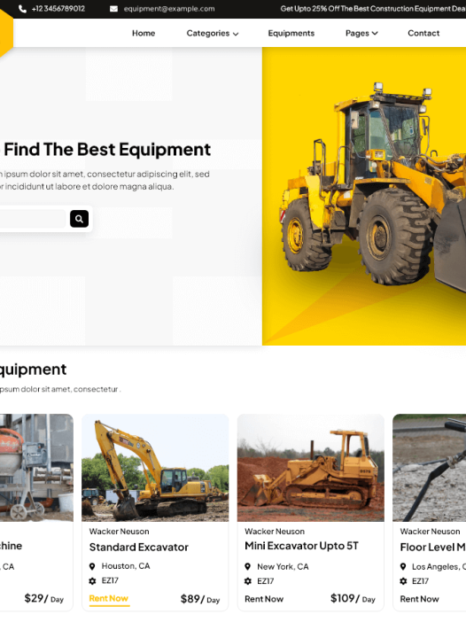 Equipment Rental WordPress 主题