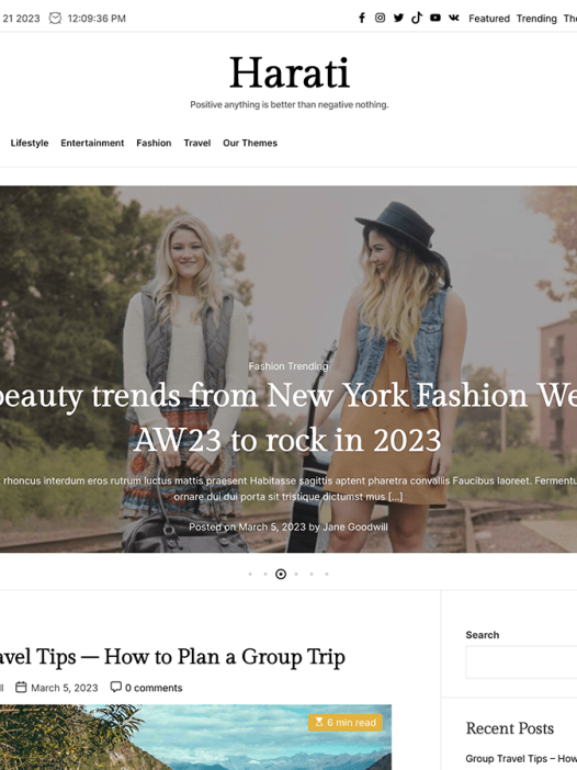 Harati WordPress 主题