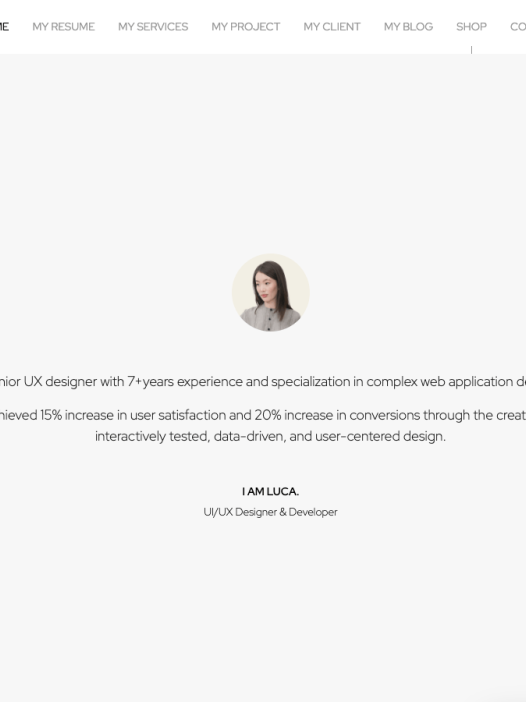 Luca Portfolio WordPress 主题