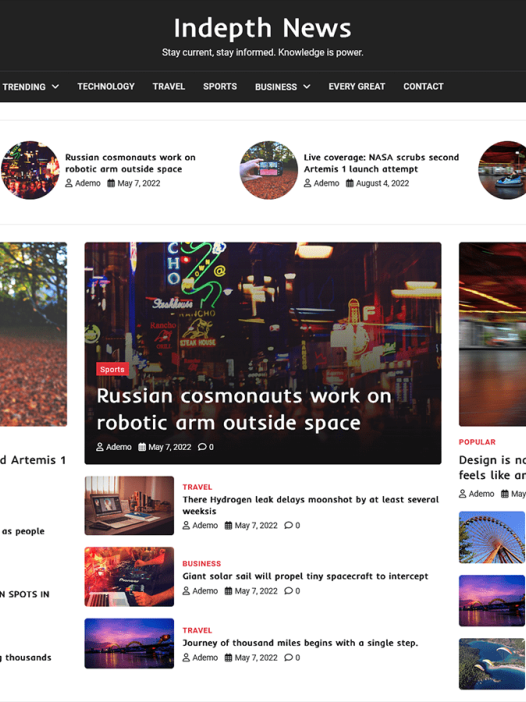 Indepth News WordPress 主题