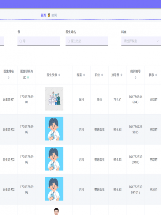 基于java(springboot)医疗挂号管理系统
