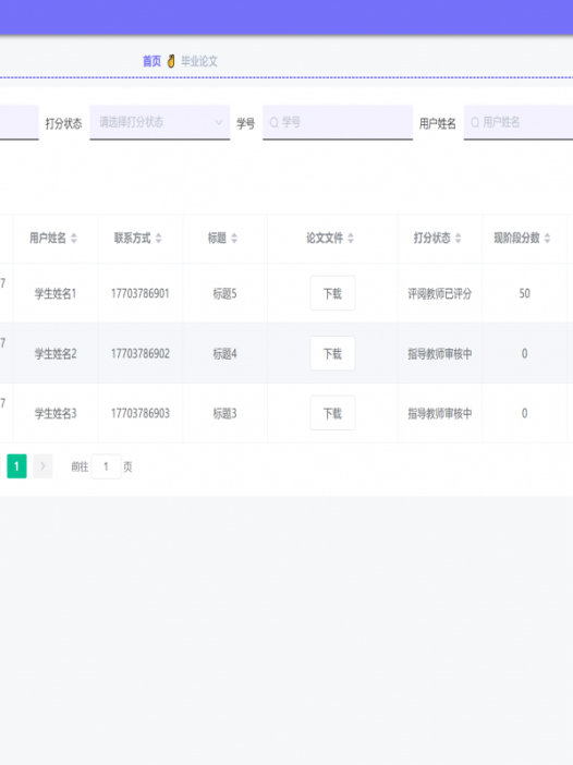 基于java(springboot)毕业论文管理系统