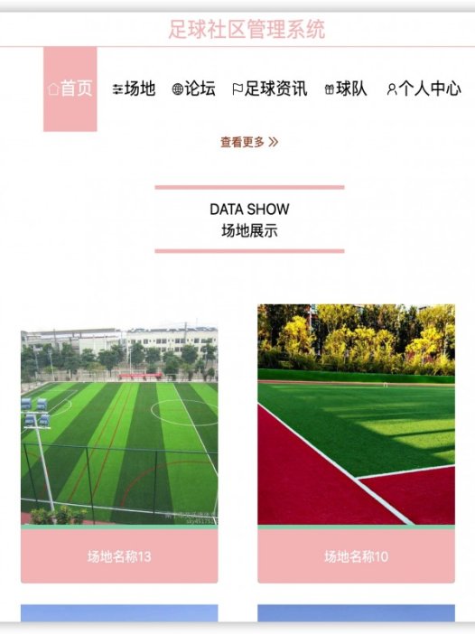 基于java(springboot)足球社区管理系统