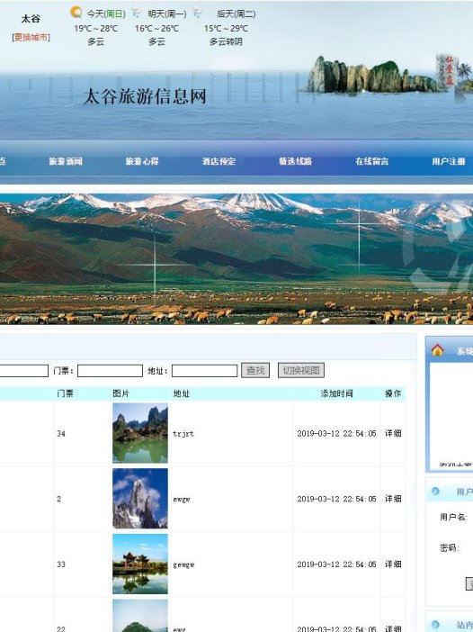 基于php旅游信息网站管理系统
