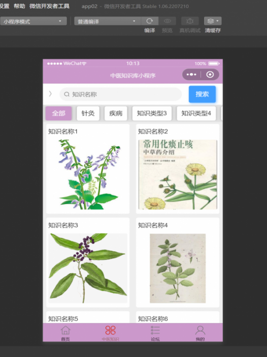 基于微信小程序中医知识库系统