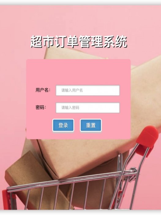 基于java超市订单管理系统