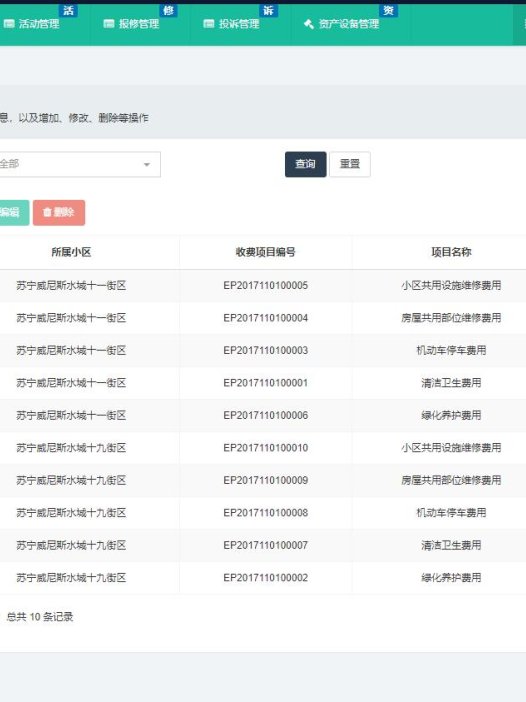 基于thinkphp5小区物业管理系统