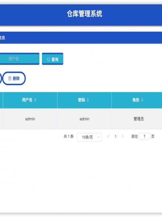 基于java(springboot)仓库管理系统