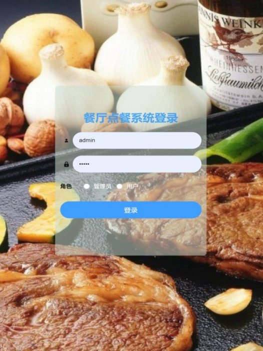 基于java（springboot）餐厅点餐系统