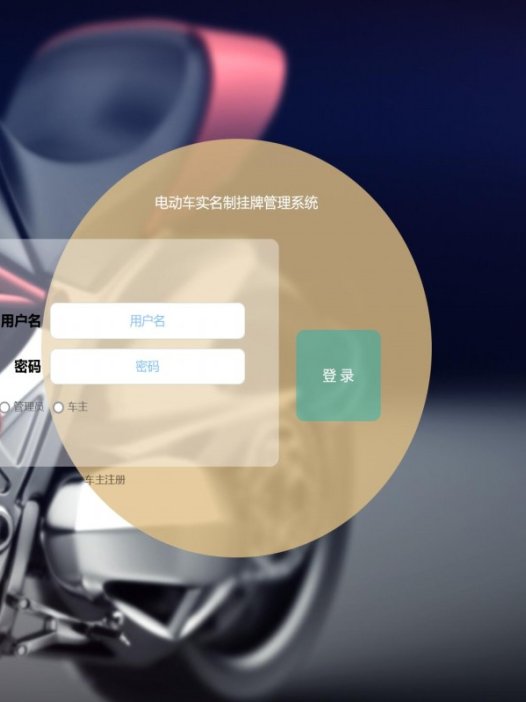 基于java电动车实名挂牌系统