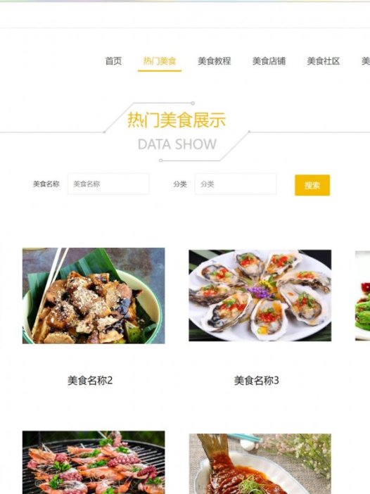 基于java(ssm)美食推荐管理系统