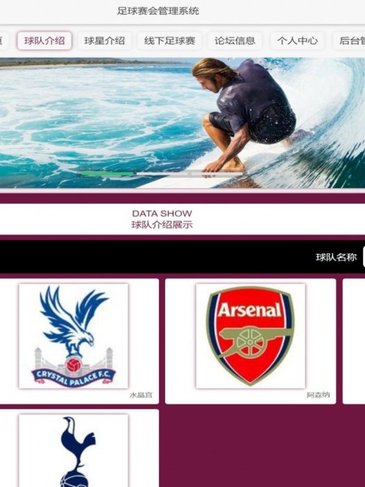 基于java(ssm)足球赛会管理系统