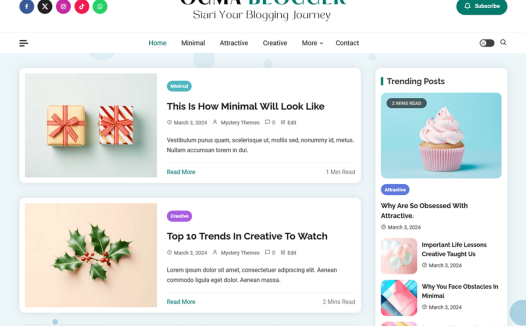 Ogma Blogger WordPress 主题