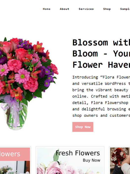 Flora Flowershop WordPress 主题