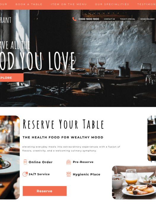 Restaurant Cafeteria WordPress 主题