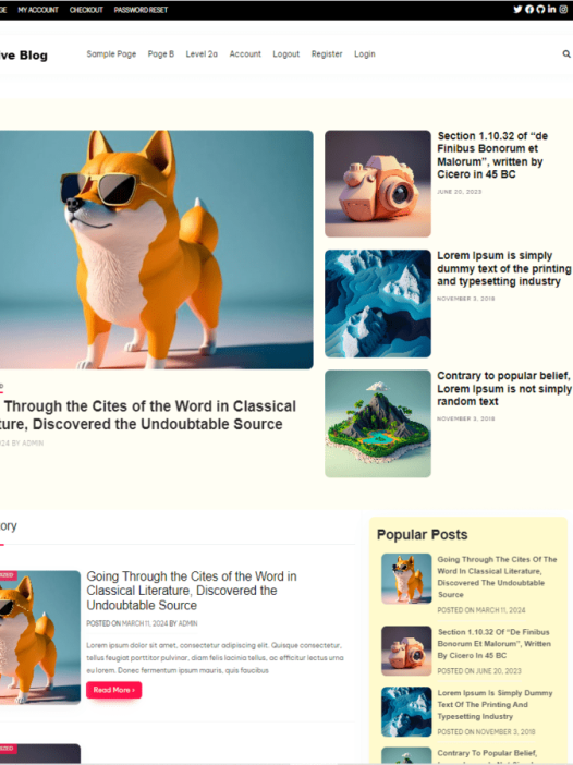 PH Creative Blog WordPress 主题