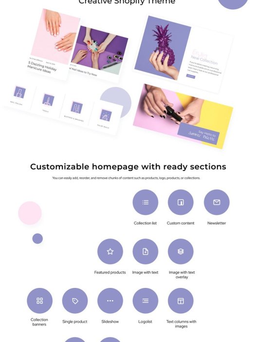 指甲栏-化妆品商店电子商务创意Shopify主题 #80222